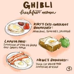 an illustrated guide to making ghibli breakfast menu