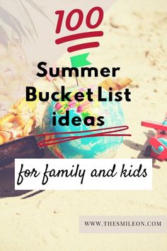 the words summer bucket list ideas for family and kids