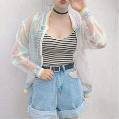 Transparent Jacket, Oct 1, Outerwear Women, Aesthetic Clothes, Summer Women, Chic Style, Coats For Women, Harajuku, Cute Outfits