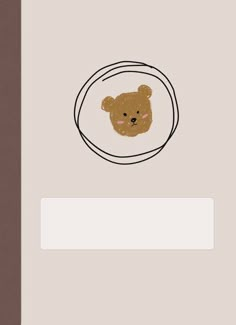 a brown bear with a circle around it's neck is on the phone screen