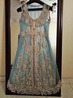 Wedding party dress in light sky blue color work embellished with pure dabka pearls nagh and threads work 1.%100 Accurate Measurement & Fitting.(Please Ask Us Your exact measurement) 2.All Dresses are Manufactured designs/Cutting/stitching Under The Supervision of Our Qualified designers.3.We Deliver On Time.4.Made with High Quality Fabric & stitching With overclock & Beautiful hamming as per customer's Selected Fabric.5.You Can Consult With Our Top Designers about Your suitability , Asian Wedding Dress, Fashion Themes, Pakistani Bridal, Asian Wedding, Call Whatsapp, Pakistani Fashion, Linen Women, Wedding Party Dresses, Model Dress