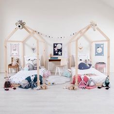 a child's bedroom with toys all around the room and an animated video recording