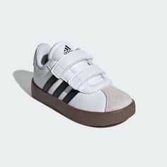 adidas VL Court 3.0 Shoes Kids - White | Free Shipping with adiClub | adidas US Baby Adidas Shoes, Adidas Vl Court, Balance Bike, Skater Style, Adidas Online, Toddler Shoes, Soft Suede, Skateboarding, Adidas Shoes