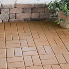 Red brick face patio stone features a basket weave pattern embossed into the surface of the stone. The modular shape makes it simple and easy to install. Perfect for patios, walkways, stepping stones and outdoor entertainment spaces. Lowe's 16-in L x 16-in W x 2-in H Square Red Concrete Patio Stone | KBPR Red Concrete Patio, Paver Steps, Patio Stone, Brick Face, Grill Area, Basket Weave Pattern, Patio Inspiration, Stone Feature, Weave Pattern