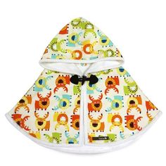 WINTER HOODED CAPE - innobaby Fun Winter Outerwear For Playtime, Playful Outerwear With Cartoon Print For Playtime, Playful Cartoon Print Outerwear For Playtime, Playful Cartoon Print Outerwear, Cute Multicolor Outerwear For Playtime, Hooded Cape, Baby Deer, Baby Warmer, Cotton Baby