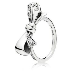 Pandora Sterling Silver & CZ Brilliant Bow Ring - 197232CZ-48 - Ring Size 4.5 ITEM WILL BE SHIPPED IN A SMALL CLEAR PLASTIC BAG WITHOUT ANY GIFT WRAPPING. ALL OUR PRODUCTS ARE 100% AUTHENTIC. Pandora Bow Ring, Clear Plastic Bags, Bow Ring, Pandora Rings, Pandora Jewelry, Clear Plastic, Plastic Bag, Ring Size, Size 4