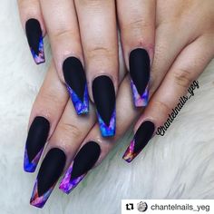 Nail Designs Coffin Short, Gel X Nail Designs, Nail Designs Coffin, Gel X Nail, Halloween Acrylic Nails, Edgy Nails, Goth Nails, Purple Nail, Cute Acrylic Nail Designs