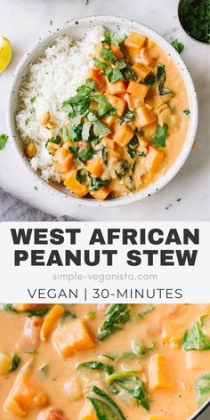 the best vegan african peanut stew is in this bowl and ready to be eaten