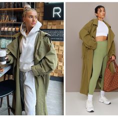 Brand New In The Packaging Still. Super Cute, Perfect For Transition Season And A Gorgeous Khaki Green Color. Trench Coat Athleisure, Green Long Sleeve Windbreaker For Fall, Fall Long Coat Windbreaker, Casual Long Windbreaker For Fall, Oversized Green Windbreaker For Spring, Oversized Solid Color Raincoat For Fall, Green Oversized Windbreaker For Spring, Oversized Solid Raincoat For Fall, Oversized Long Sleeve Raincoat For Fall