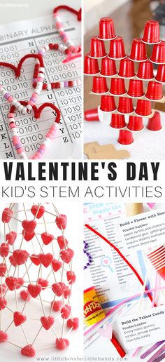 Valentines Day Stem Activities, Valentines Day Stem, Valentines Bricolage, Science Experiments For Kids, Experiments For Kids, Valentinstag Party, Valentine's Day Crafts For Kids