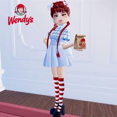 dress to impress outfit inspiration wendy’s fast food, works for themes : career, brand, cottage core. 💭 #dresstoimpress #roblox #dresstoimpressupdate #dresstoimpresshacks #dresstoimpresscodes #dresstoimpressoutfits #dresstoimpresscodes2024 <3 Dti Outfits Fast Food, Food- Inspired Dress To Impress, Jackie Keneddy Outfit Dress To Impress, Wendy's Dress To Impress, Wendys Dti Outfit, Food Outfits, Dti Roblox Brand Outfit, Wendy Dress To Impress, Food Inspiration Dress To Impress