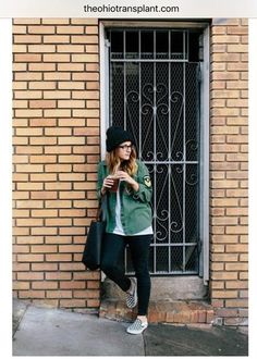 White Shirt + Green Overshirt + Black Jeans + Checkered Vans + Black Handbag // The Ohio Transplant Vans Sneakers Outfit, Vans Outfit Summer, Green Overshirt, Checkered Vans Outfit, Feminist Clothes, Vans Outfit, Nerd Fashion, Checkered Vans, Vans Style