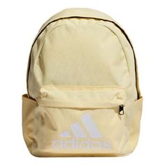 adidas Classic Large Capacity Logo Backpack Unisex Yellow HM9144 Casual Adidas Logo Bags For Outdoor Activities, Adidas Sports Bags With Logo, Casual Adidas Backpack, Casual Adidas Logo Standard Backpack, Adidas Logo Backpack For Outdoor Activities, Casual Adidas Backpack With Logo, Adidas Logo Nylon Bags For Outdoor Activities, Adidas Logo Backpack For Streetwear, Casual Adidas Logo Backpack