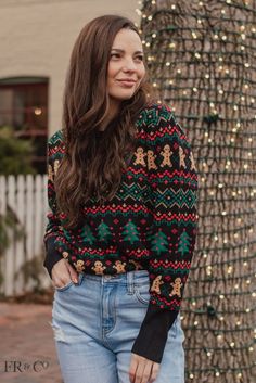 Outfit Ideas Fall Casual, Fall Fashion Outfit Ideas, Ugly Christmas Sweater Outfit, Christmas Fashion Outfits, Fall Casual Outfits, Fall Fashion Ideas, Christmas Sweater Outfits, Cute Christmas Sweater, Fashion Outfit Ideas