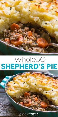 two photos of shepherd's pie with text overlay