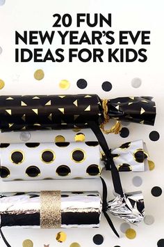 20 New Year's Eve Ideas For Kids New Years Traditions For Kids, New Year’s Eve Crafts, New Year's Eve Crafts, Party Crackers, Crafts And Activities For Kids, New Years Traditions, New Year's Crafts, Holiday Break