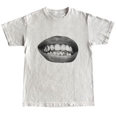 Black And White Mouth T-Shirt Fast Shipping $25 Lowest I Can Do Custom Deadstock Hit Me With Questions Harley Davidson Shirt, Henley Shirts, Tweed Jacket, Fast Fashion, White T, Men Short Sleeve, Shirt Design, Workout Shirts, Shirt Shop