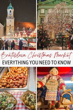 the christmas market has many different types of food