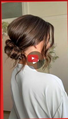 ✓✓✓prom hair, homecoming hairstyles curly hair.. Hair Bun Low Tutorial, Easy Low Bun For Wedding Guest, Soft Loose Updo, Higher Updos, Evening Hair Updos, Low Bun For Shoulder Length Hair, Low Bun Covering Ears, Low Bridesmaid Bun, Loose Low Bun Wedding Hair Front View