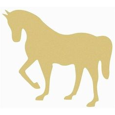 the silhouette of a horse is shown on a white background, and it appears to be cut out from cardboard