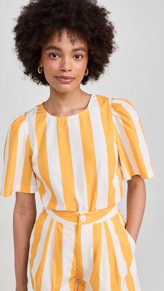 Fast Free Shipping & Free Returns on RHODE Westin Top at Shopbop. Shop new arrivals from RHODE at Shopbop.com Floaty Dress, Medical Problems, India Fashion, Elbow Length Sleeve, Healthcare Professionals, Rhodes, Stripes Pattern, Warm Weather, Round Neckline