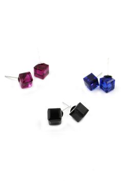 100% nickel free.Material: Crystal. Promotional item ships AFTER the 30 day return period ends. Returns are not eligible for promotional item. Choose first class shipping for guaranteed delivery of promotional item. Promotional item lost during shipping will NOT be resent. We reserve the right to accept or reject orders Square Crystal Earrings, Square Crystal, Triangle Earrings Stud, Triangle Studs, Big Pearl, Golden Earrings, Golden Ring, Free Earrings, Crystal Stud Earrings