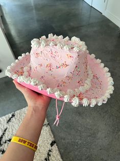 DIY KIT: Birthday Cake Cowboy Hat With Frosting and Sprinkles - Etsy Cowboy Hat Decorations Ideas, Birthday Cowgirl Hat, Cowboy Hat Ideas, Birthday Cowboy Hat, Diy Cowboy Hats, Cowboy Hat Diy, Bday Vibes