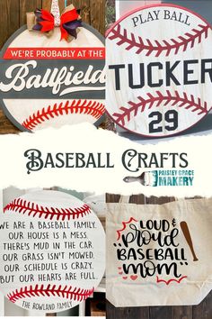 Baseball, Baseball Mom, We're probably at the Ballfield, DIY Crafts, Baseball Room Decor, Baseball Door Hangers Baseball Diy, Team Mom Baseball, House Is A Mess, Baseball Family, Baseball Crafts, Baseball Room, Team Mom