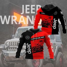 3D All Over Printed Jeep Wrangler Shirts Ver 4  Red  Easy 30 day return policy Wrangler Shirt, Wrangler Shirts, Motor Racing, Jeep Wrangler, Long Sleeve Hoodie, Suits You, Fashion Games, Mens Tank Tops, Zip Hoodie