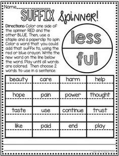 a printable worksheet with words and pictures on it