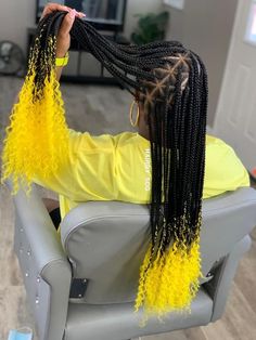 Easy Natural Hairstyles, Yellow Hair Color, Single Braids, Box Braids Hairstyles For Black Women, Cool Braid Hairstyles, Pretty Braided Hairstyles, Natural Hair Styles Easy