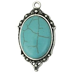 You will receive 1 - Antique Silver Pewter Oval Magnesite Turquoise Stone Pendant with Beaded Accents. These charms are a quality Silver Alloy for all your jewelry + crafting projects! - (1) Turquoise Stone Pendant - 42x23x8mm ( 25.4mm = 1 inch ) - Quality Pewter Alloy - Item # SP1418 Turquoise Stone Necklace Turquoise Silver Necklace Silver Turquoise Necklace Silver Turquoise Pendant All Items will come as shown in a poly bag! WE ARE LOCATED IN TEXAS. WHICH MEANS YOU RECEIVE ITEMS QUICKLY IF IN Bead Tips, Necklace Turquoise, Turquoise Pendant, Stone Pendant, Bead Designs, Silver Turquoise, Turquoise Stone, Stone Necklace, Stone Pendants