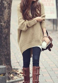 28 Trendy Winter Outfit Ideas with Boots Camel Outfit, Cozy Oversized Sweaters, Chique Outfit, Pull Oversize, Fashion Trends Winter, Long Sleeve Knit Sweaters, Wardrobe Outfits, Comfy Sweaters