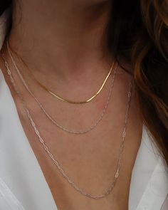 Solid 14k Gold Herringbone Necklace - Lacee Alexandra Staple Jewelry, Layering Chains, Gold Herringbone Necklace, Sculpted Jewelry, Unique Bridal Jewelry, Silver Link Necklace, Layered Necklaces Silver, Herringbone Necklace, Long Beach California