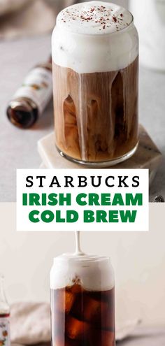 starbucks irish cream cold brew in a mason jar