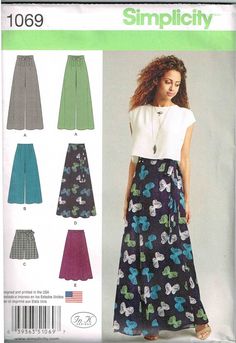 a women's skirt and top sewing pattern