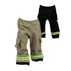 Introducing our Baby Firefighter Pants! Our handmade pants are crafted from cotton ripstop and feature reflective stripes and two side pockets. Perfect for Halloween, dress-up, birthday parties, and baby showers, these pants are the perfect way to give your little one a realistic firefighter look! With these pants, your little one will be ready to join the firefighting force! HANDMADE Firefighter pants for infants Made to look like real turnout/bunker gear Cotton ripstop Reflective stripes Two s Black Cotton Bottoms For Playtime, Firefighter Pants, Bunker Gear, Firefighter Baby, Handmade Pants, Baby Pants, Firefighter, Little One, That Look