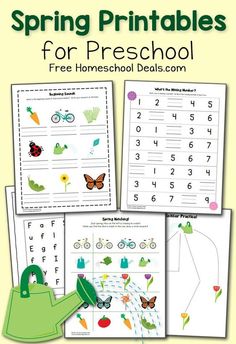 spring printables for preschool and homeschool