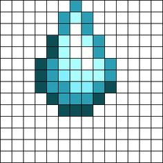 a blue and white square with squares in the shape of an egg on it's side