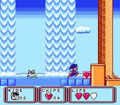 an old school video game with the character sonic running in front of a tall tower