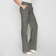 Nwt.Size 2. Lightweight Material. Joie High Rise Straight Leg. Wool Blend Glen Plaid Pants. Black And Cream Plaid. Relaxed Straight Leg Trousers. Wool,Polyester,Rayon,Polyamide,Spandex Blend. Casual Tailored Gray Bottoms, Tailored Wide Leg Gray Pants, Tailored Gray Wide Leg Pants, Tailored Gray Casual Pants, Tailored Casual Gray Pants, Tailored Full-length Gray Pants, Tailored Full Length Gray Pants, Gray Full-length Bottoms For Office, Gray High Waist Pants For Office