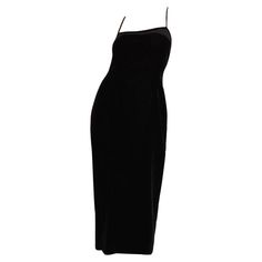 VINTAGE GRACE NY Vintage 90's Calvin Klein Black Velvet Slip Dress with Chiffon Detailing and back slit. Bust 34 in Waist 30 in Hips 34 in Length 45 in Marked Size US 10 Excellent Vintage Condition. Can accommodate sizes M-L. Model is 5 ft 9 in and size 2/4. 90s Calvin Klein, Velvet Slip Dress, Calvin Klein Dress, Calvin Klein Black, Black Velvet, Evening Dress, Evening Dresses, Calvin Klein, Slip Dress