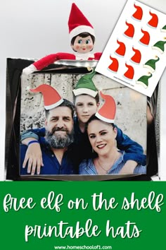 the elf on the shelf printable hats are great for kids and adults to make