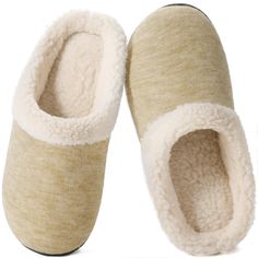 PRICES MAY VARY. Sherpa fleece lining and heel back are designed for all around comfort and excellent warmth retention. Slip on these comfy slippers in the house and get the sunshine-like warmth in cold winter Ultra thickened insole contains high-density memory foam, EVA shock-absorbed pad and extra support foams, helping you relieve your sore feet and heel pain The hard rubber sole not only has non slip grip on the bottom, but also has an outer sole that slightly wraps around the sides of each Comfy Slippers, Outdoor Slippers, Heel Pain, Open Toed Heels, Amazon Com, House Slippers, Cold Winter, Pharmacy Gifts, Womens Slippers