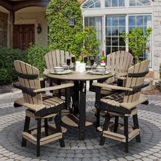 an outdoor table and chairs are shown on the website