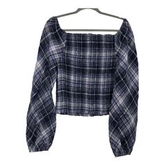 You Are Purchasing: Inc Plaid Smocked-Bodice Top Bl Sussex Plaid Classic Plaid Pairs With A Stylish Smocked Bodice And A Wide Square Neckline On This Fashion-Forward Inc International Concepts Top. Fitted At Body Smocked At Bodice Square Neckline Cotton/Woven With Metallic Fibers Machine Washable M-0725 L-0727 Xl-0726 Condition: New Casual Long Sleeve Smocked Top, Casual Long Sleeve Top With Smocked Bodice, Casual Black Cotton Smocked Top, Casual Plaid Smocked Top With Smocked Back, Black Casual Cotton Smocked Top, Casual Plaid Smocked Top With Smocked Bodice, Casual Plaid Smocked Top, Bodice Top, Plaid Long-sleeve Top With Button Closure