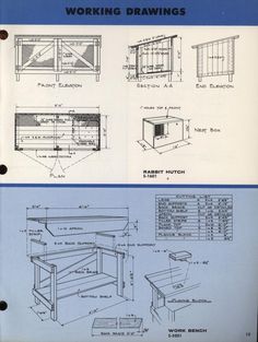 an instruction manual for the workbench with drawings and instructions on how to use it