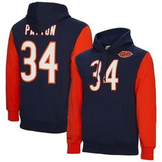 Bring back the days of watching your favorite player with this Chicago Bears Walter Payton Name and Number hoodie from Mitchell & Ness. Featuring graphics dedicated to the all-time great, this pullover is perfect for fans who appreciate their franchise's past. Its comfortable design is also perfect for the chilly weather of football season. Payton Name, Walter Payton, Nfl Chicago Bears, Comfortable Design, Chilly Weather, Chicago Bears, Football Season, Mitchell & Ness, Bring Back