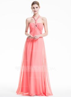 Flower Gown, Holiday Dresses, Strapless Dress Formal, Floor Length, Ruffles, Prom Dresses, Chiffon, Coral, Prom