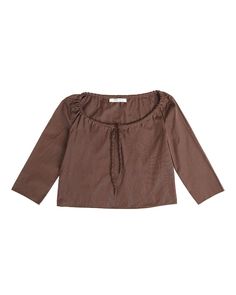 size: IT 40, S length: 17.5 inches chest: 19 inches waist: 19 inches sleeve length: 16 inches used like new Casual Brown Cropped Blouse, Miu Miu 1999, Brown Top, Miu Miu, Womens Clothing Tops, Halloween Shopping, Poland, Favorite Outfit, Art Collection